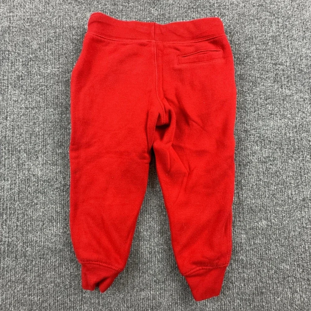Polo Ralph Lauren Jogger Pants Boys 2T Red Fleece Elastic Waist Drawstring Logo